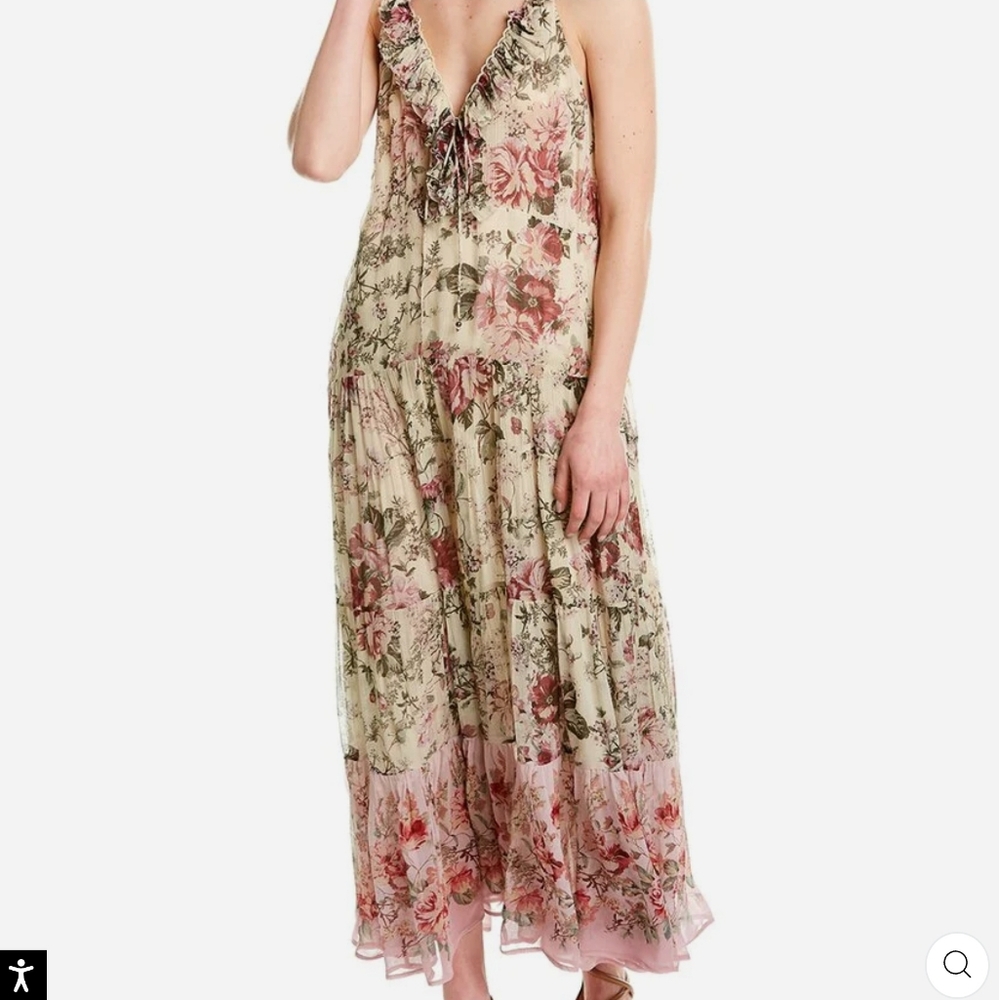 Secret Mission Emmeline Silk Maxi Dress XS NWT